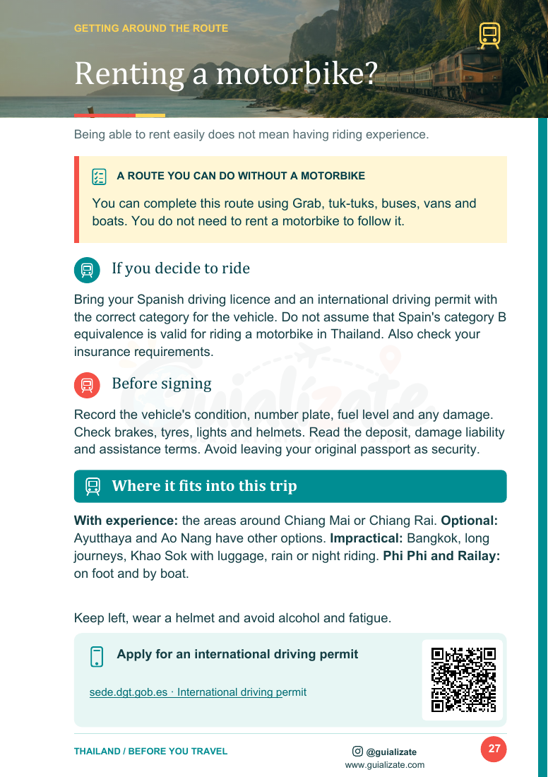 Sample page from the Thailand travel guide 3